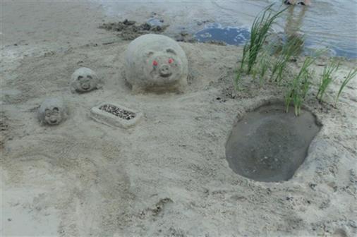 Волжане стали победителями в конкурсе фигур из песка