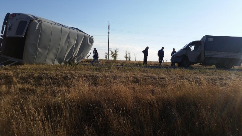 Под Волгоградом перевернулся «УАЗик» с сотрудниками «РЖД»
