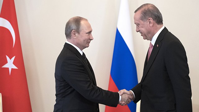 Путин и Эрдоган начали встречу в Петербурге