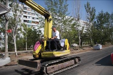 Новый тротуар вдоль улицы Молодогвардейской